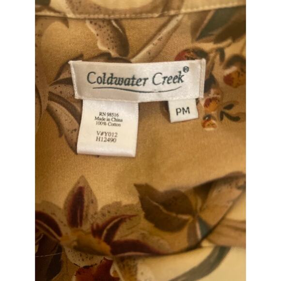 Coldwater Creek Fall Floral Print Cotton Jacket Petite Size Medium - Picture 6 of 6